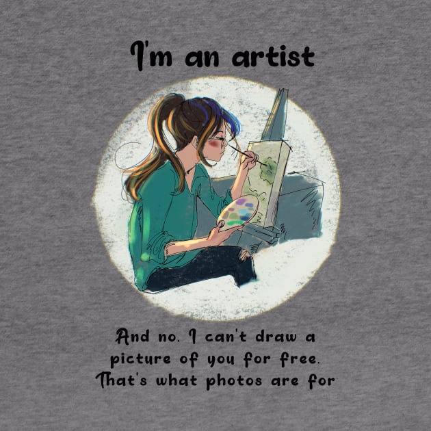 I´m an artist (black font) by Nikoleart